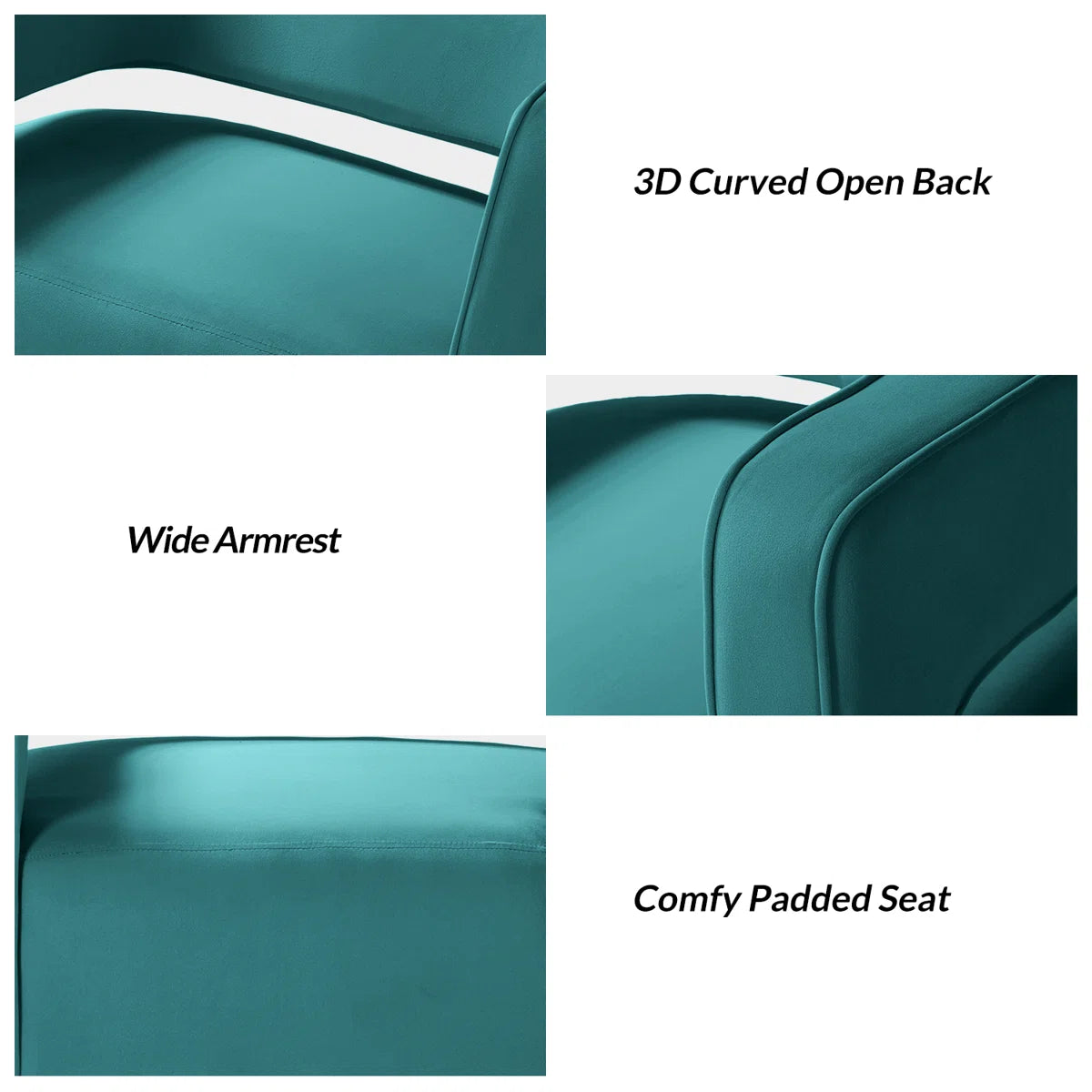 Samantha Velvet Upholstered Barrel Chair - Blue