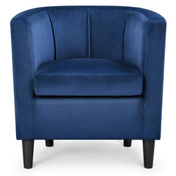 Blue armchair on a white background