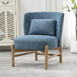 Isabel Chenille Upholstered Tub Chair - Blue