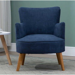 Olivia Oak Tub Chair - Blue