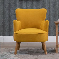 Olivia Oak Tub Chair - Ochre