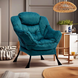 Mishel Modern Papasan Lounge Chair - Dark Green