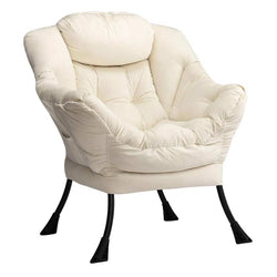 Mishel Modern Papasan Lounge Chair - White