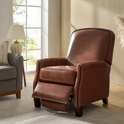 Rocky Classic Genuine Leather Recliner - Brown