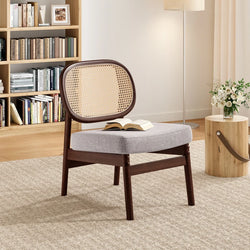 Morwenna Accent Chair - Dark Grey/Brown