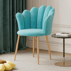 Candance Velvet Shell Accent Chair - Teal
