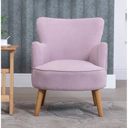 Olivia Oak Tub Chair - Violet