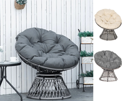 Gray papasan chair 