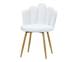 White chair with wooden legs